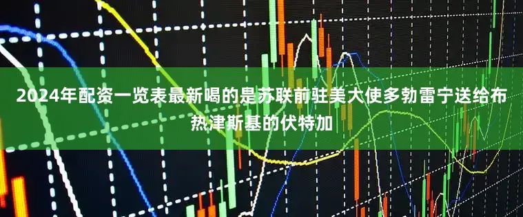 2024年配资一览表最新喝的是苏联前驻美大使多勃雷宁送给布热津斯基的伏特加